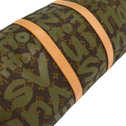 Louis Vuitton Khaki Monogram Graffiti Keepall 50 Duffle Bag M92196 FL0051 195896