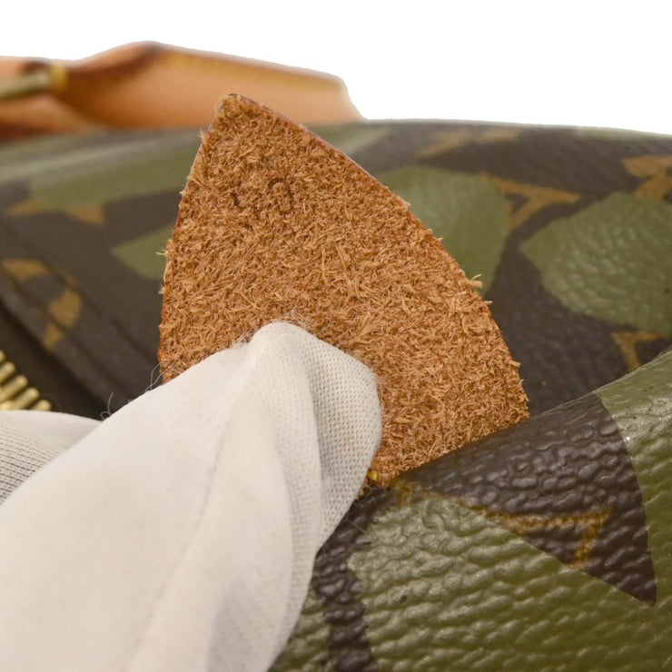 Louis Vuitton Khaki Monogram Graffiti Keepall 50 Duffle Bag M92196 FL0051 195896