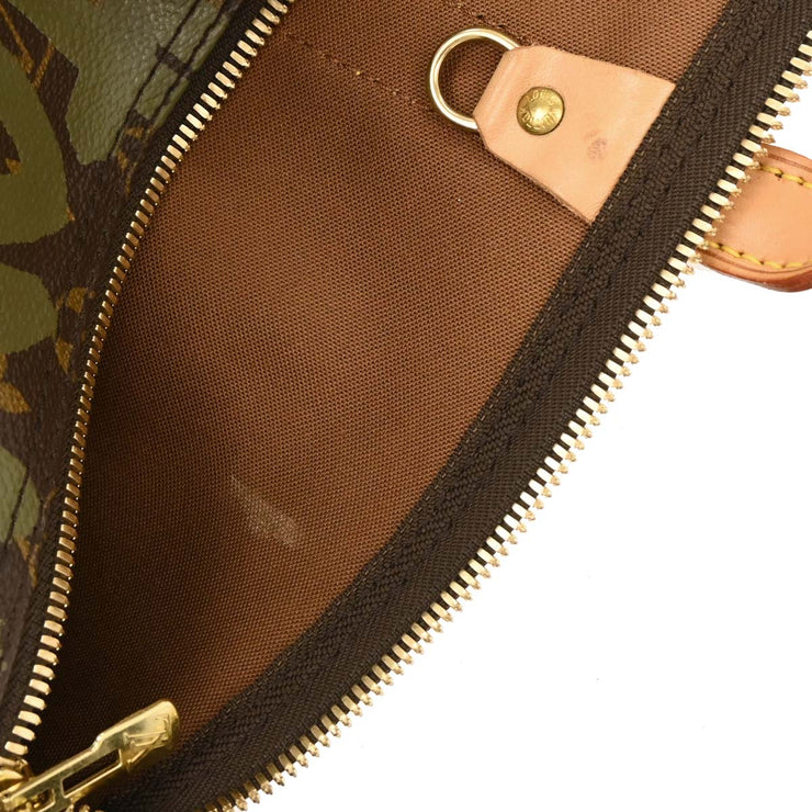 Louis Vuitton Khaki Monogram Graffiti Keepall 50 Duffle Bag M92196 FL0051 195896