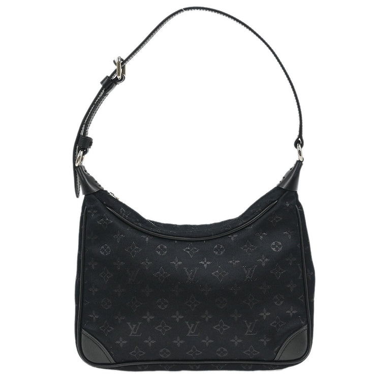 Louis Vuitton Black Monogram Satin Little Boulogne Handbag M92142 SR0022 195910