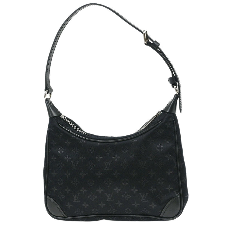 Louis Vuitton Black Monogram Satin Little Boulogne Handbag M92142 SR0022 195910