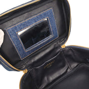 Chanel Blue Denim Vanity Handbag 195936