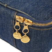 Chanel Blue Denim Vanity Handbag 195951