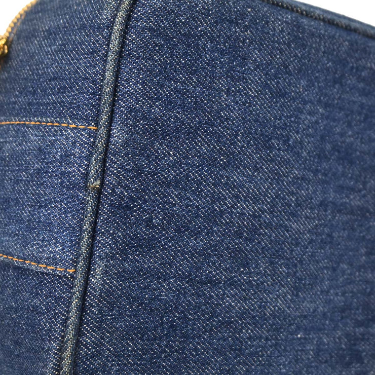 Chanel Blue Denim Vanity Handbag 195951