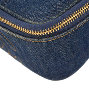 Chanel Blue Denim Vanity Handbag 195951