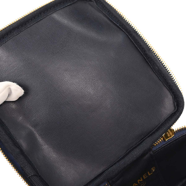 Chanel Blue Denim Vanity Handbag 195951