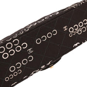 Chanel Black Canvas COCO Medium Classic Double Flap Shoulder Bag 195963