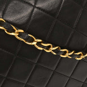 Chanel Black Lambskin Classic Square Flap Shoulder Bag 20 195975
