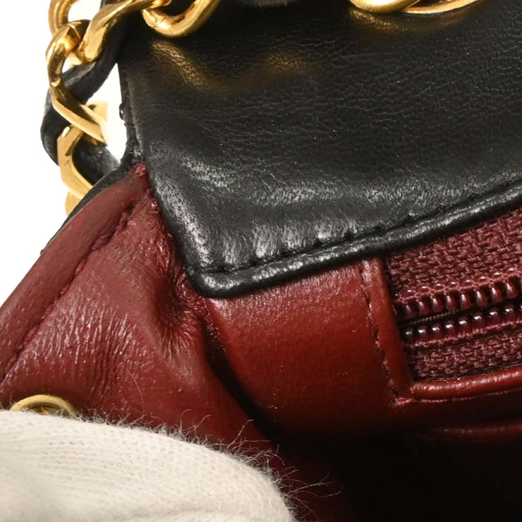Chanel Black Lambskin Classic Square Flap Shoulder Bag 20 195975