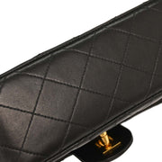 Chanel Black Lambskin Mini Classic Square Flap Shoulder Bag 17 195977