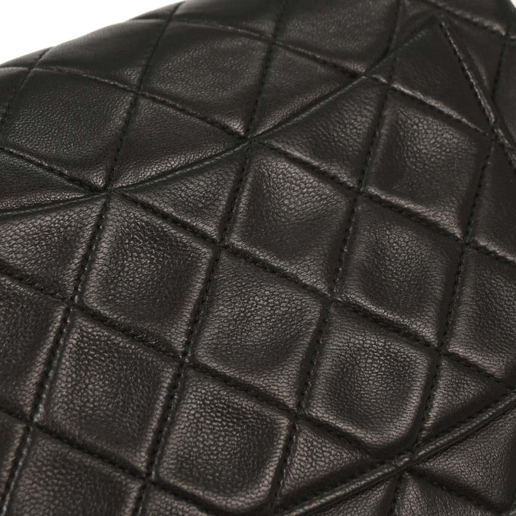 Chanel Black Lambskin Mini Classic Square Flap Shoulder Bag 17 195977