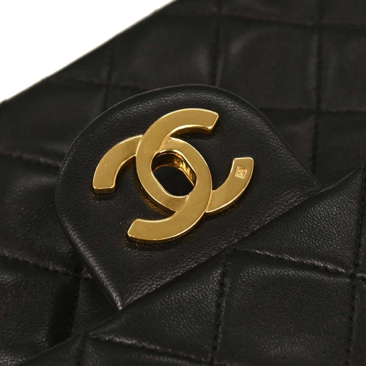 Chanel Black Lambskin Mini Classic Square Flap Shoulder Bag 17 195977