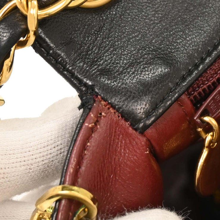 Chanel Black Lambskin Mini Classic Square Flap Shoulder Bag 17 195977
