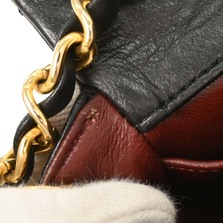 Chanel Black Lambskin Turnlock Mini Full Flap Shoulder Bag 195979