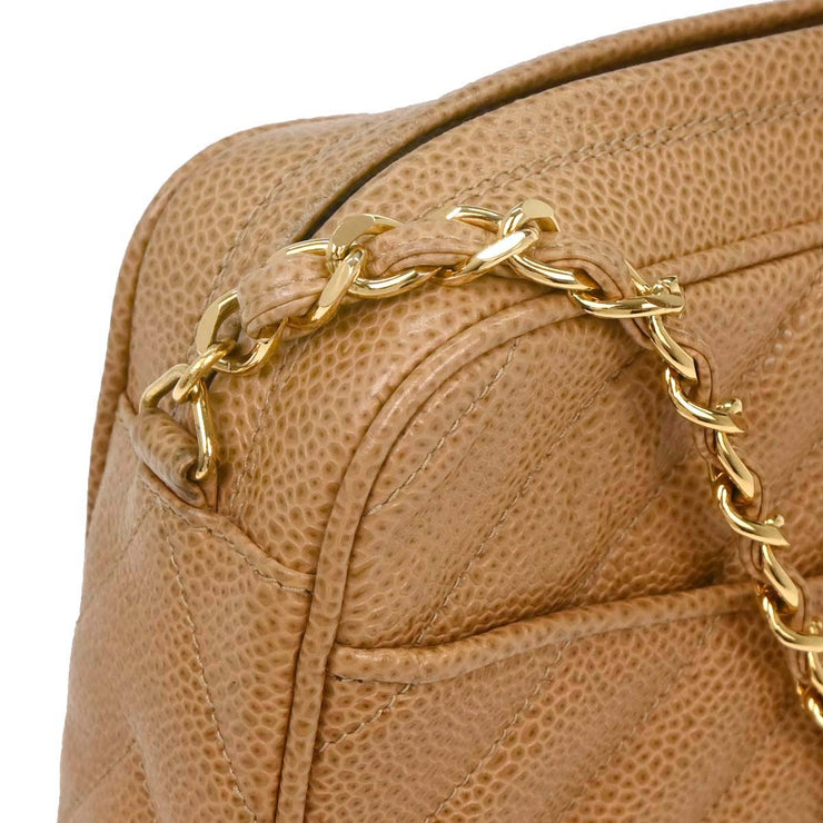 Chanel Beige Calfskin Camera Bag Small 195980