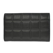 Chanel Black Lambskin Choco Bar Wallet 195981
