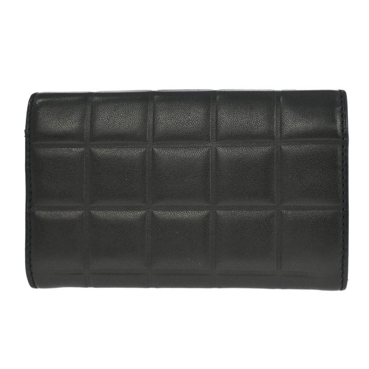 Chanel Black Lambskin Choco Bar Wallet 195981