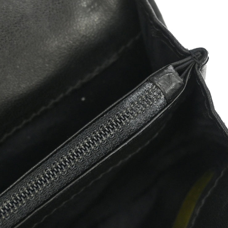 Chanel Black Lambskin Choco Bar Wallet 195981