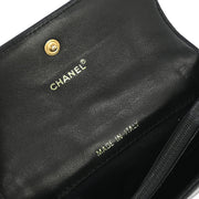 Chanel Black Lambskin Choco Bar Wallet 195981