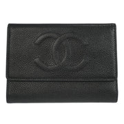 Chanel Black Calfskin Trifold Wallet 195982