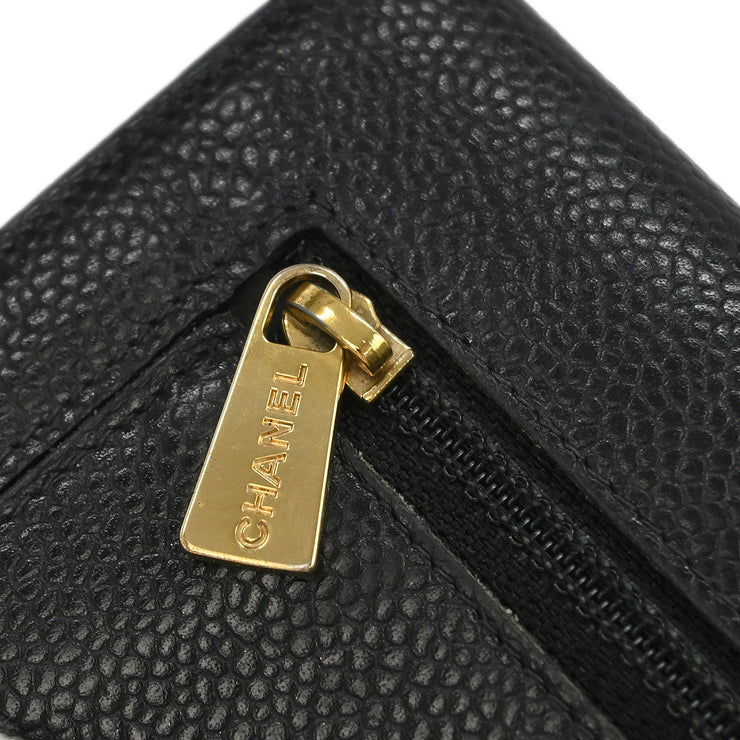Chanel Black Calfskin Trifold Wallet 195982