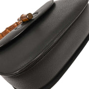 Gucci Black Pigskin Bamboo 2way Handbag 000-2113-0633 195984