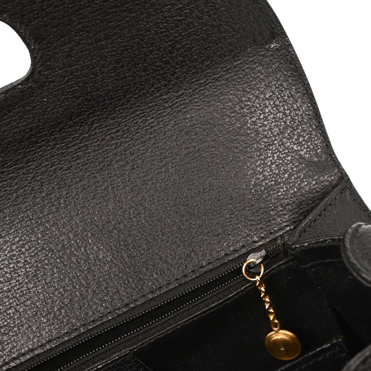 Gucci Black Pigskin Bamboo 2way Handbag 000-2113-0633 195984