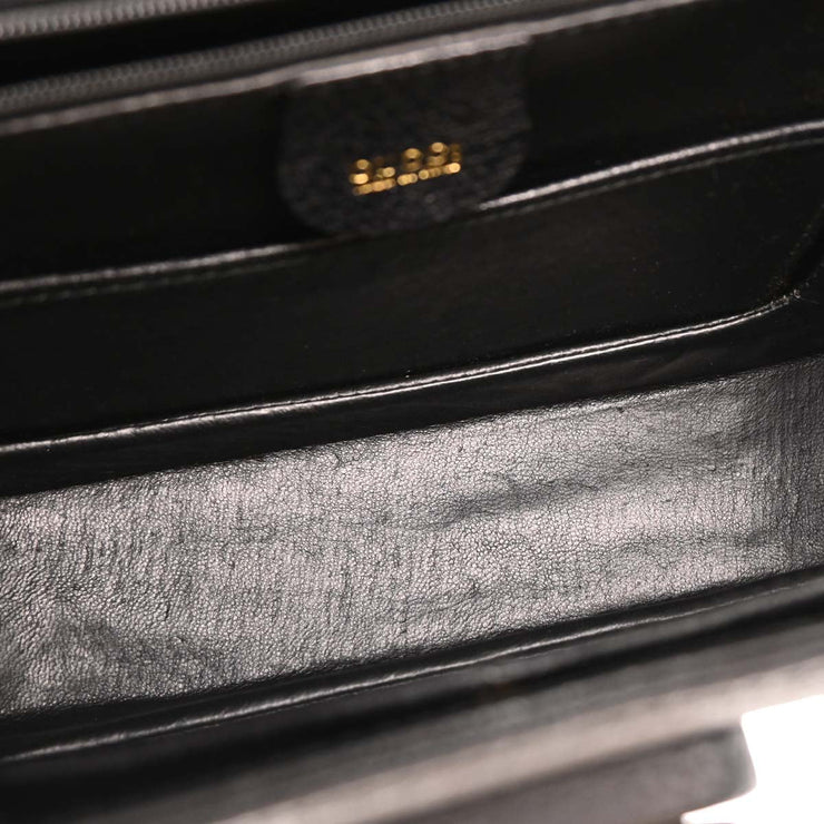 Gucci Black Pigskin Bamboo 2way Handbag 000-2113-0633 195984