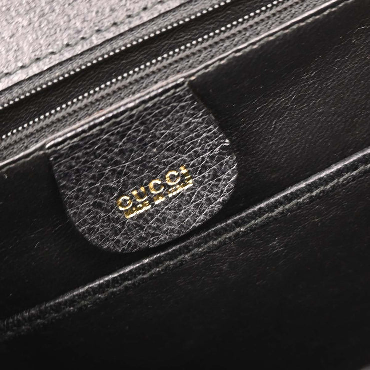 Gucci Black Pigskin Bamboo 2way Handbag 000-2113-0633 195984