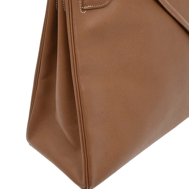 Hermes Gold Courchevel Kelly 40 Retourne 2way Handbag  Square:A 31. 195986