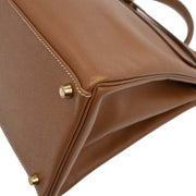 Hermes Gold Courchevel Kelly 40 Retourne 2way Handbag  Square:A 31. 195986