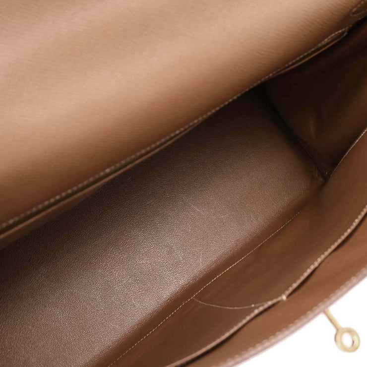 Hermes Gold Courchevel Kelly 40 Retourne 2way Handbag  Square:A 31. 195986
