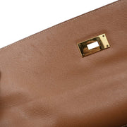 Hermes Gold Courchevel Kelly 40 Retourne 2way Handbag  Square:A 31. 195986
