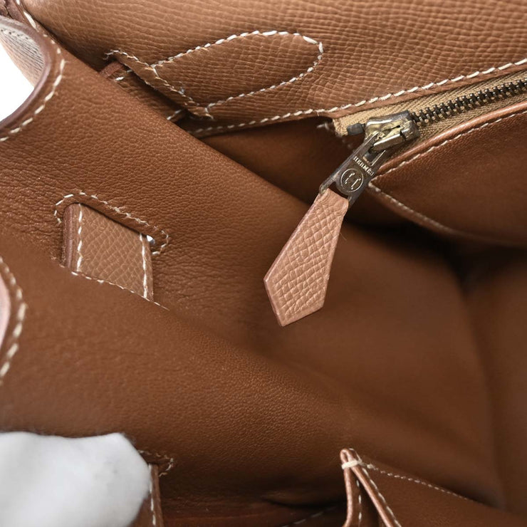 Hermes Gold Courchevel Kelly 40 Retourne 2way Handbag  Square:A 31. 195986