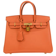 Hermes Mango Epsom Birkin 25 Handbag A Square:P 195992