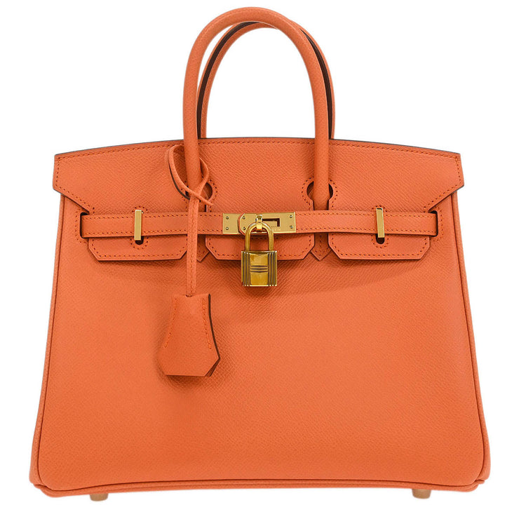 Hermes Mango Epsom Birkin 25 Handbag A Square:P 195992