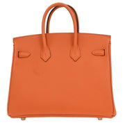Hermes Mango Epsom Birkin 25 Handbag A Square:P 195992