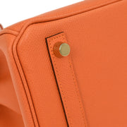 Hermes Mango Epsom Birkin 25 Handbag A Square:P 195992