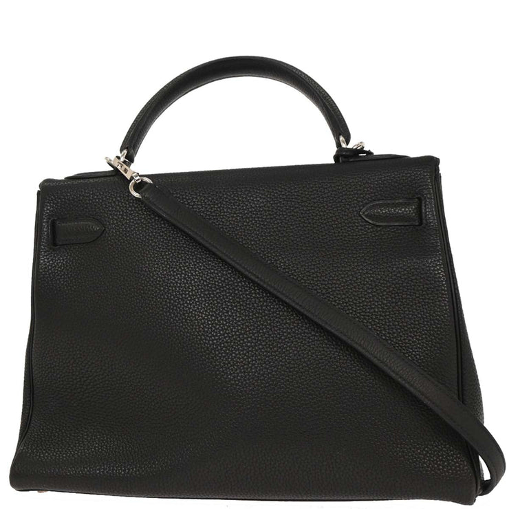 Hermes Black Togo Kelly 32 Retourne 2way Handbag  Square:F 13.S 195994