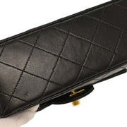 Chanel Black Lambskin Mini Classic Square Flap Shoulder Bag 17 195996