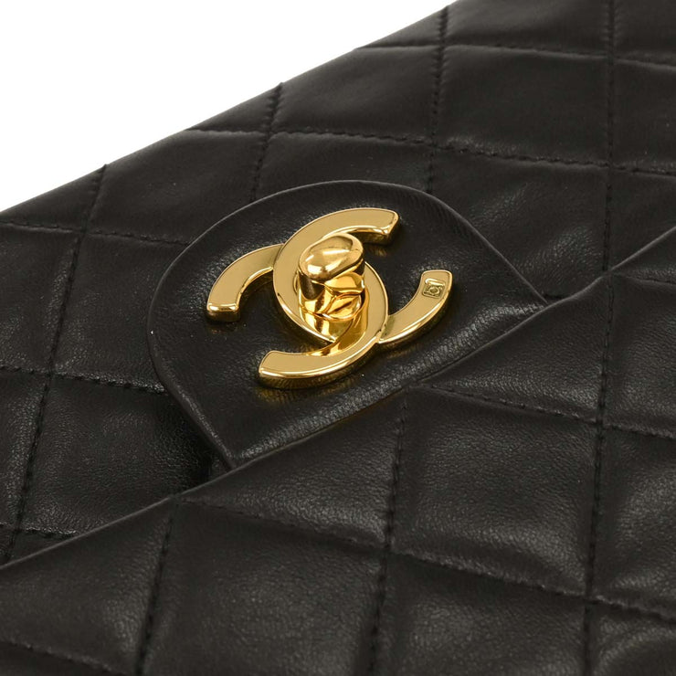 Chanel Black Lambskin Mini Classic Square Flap Shoulder Bag 17 195996