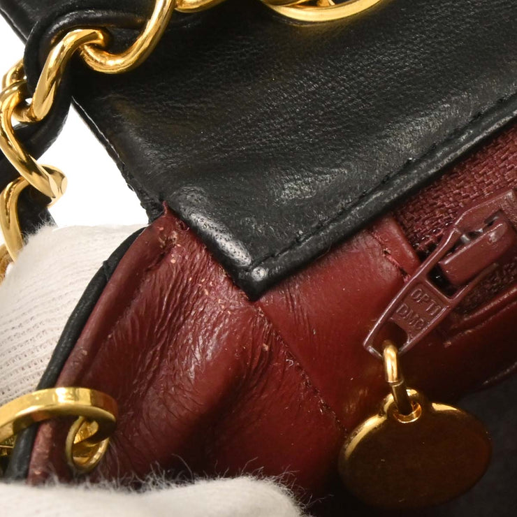 Chanel Black Lambskin Classic Square Flap Shoulder Bag 20 196001