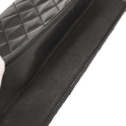 Chanel Black Lambskin Turnlock Medium Half Flap Shoulder Bag 196008