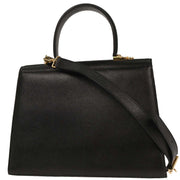 Salvatore Ferragamo Black Gancini 2way Handbag AF-21 2181 196010
