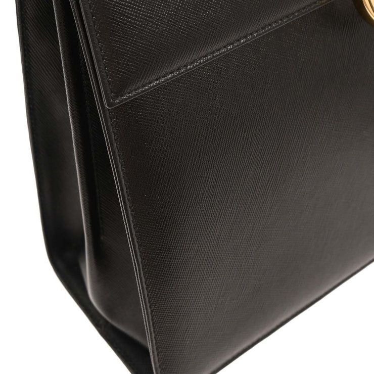 Salvatore Ferragamo Black Gancini 2way Handbag AF-21 2181 196010