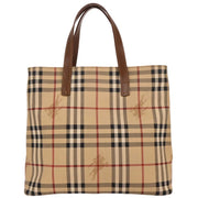 Burberry Beige PVC House Check Tote Handbag T-03-1 196027