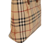 Burberry Beige PVC House Check Tote Handbag T-03-1 196027