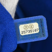 Chanel Light Blue Navy Satin XXL Quilted Printed Shoulder Bag 196030