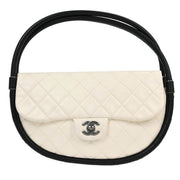 Chanel White Lambskin Hula Hoop Medium Handbag 196031