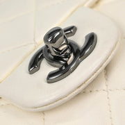 Chanel White Lambskin Hula Hoop Medium Handbag 196031